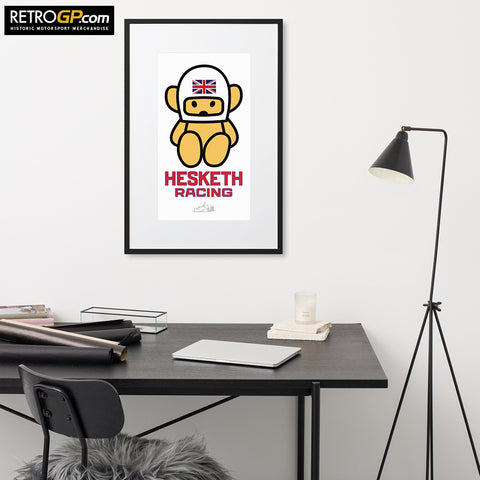 Hesketh Racing Bear Framed Poster with Border