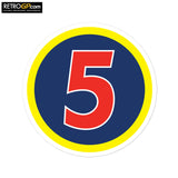 Mansell Red 5 Sticker