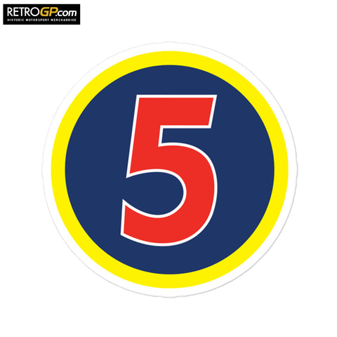 Mansell Red 5 Sticker