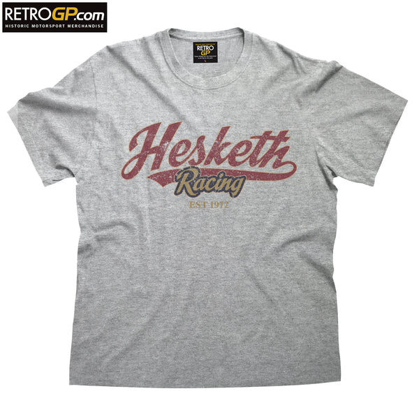 OFFICIAL Hesketh Racing Est 1972 Vintage Grey T Shirt