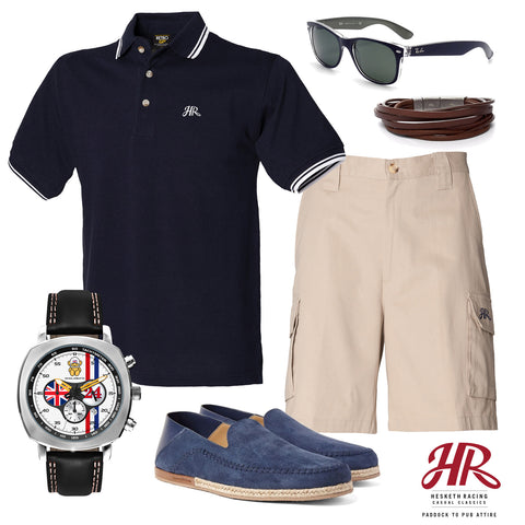 OFFICIAL Hesketh Racing Casual Classics - Cargo Shorts - Stone