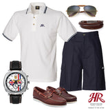 OFFICIAL Hesketh Racing Casual Classics - Double Tipped Polo - White