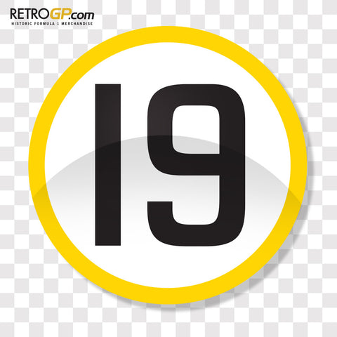 Ronnie Peterson 19 Pin Badge and Sticker