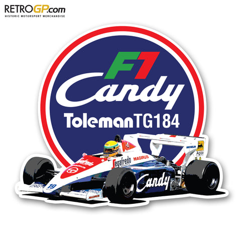 Toleman TG184 Candy Ayrton Senna Stickers