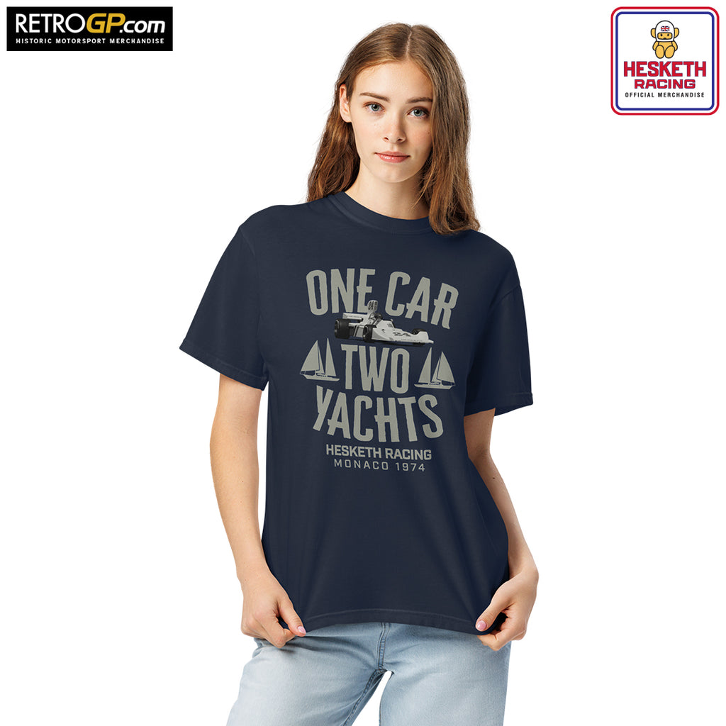 Hesketh Racing One Car Two Yachts T Shirt – RetroGP