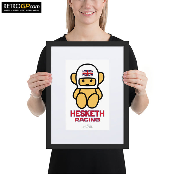 Hesketh Racing Bear Framed Poster with Border – RetroGP