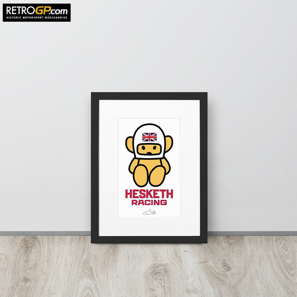 Hesketh Racing Bear Framed Poster with Border – RetroGP