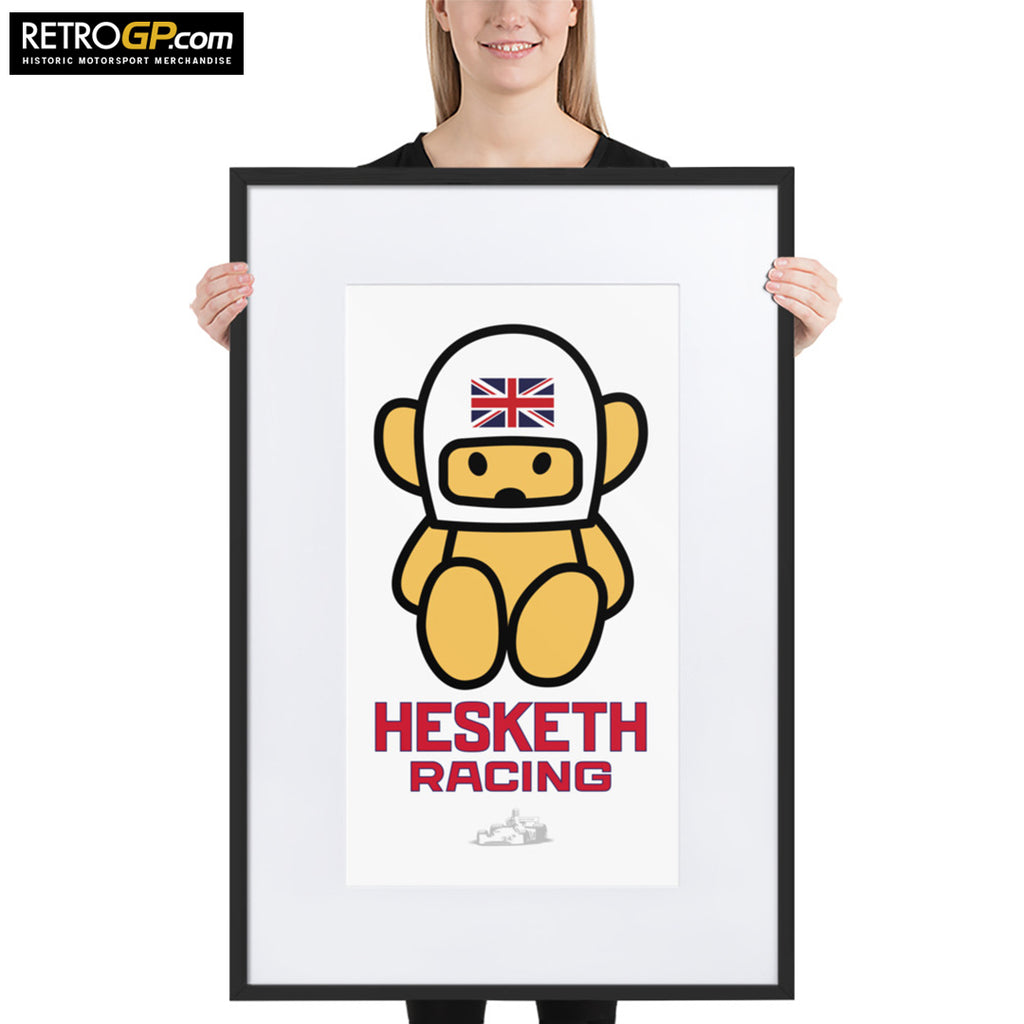 Hesketh Racing Bear Framed Poster with Border – RetroGP