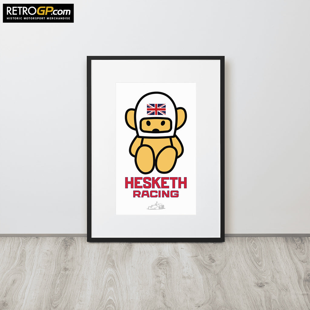 Hesketh Racing Bear Framed Poster with Border – RetroGP
