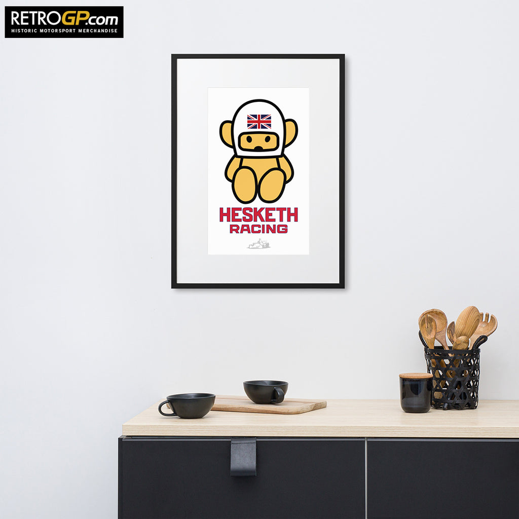 Hesketh Racing Bear Framed Poster with Border – RetroGP