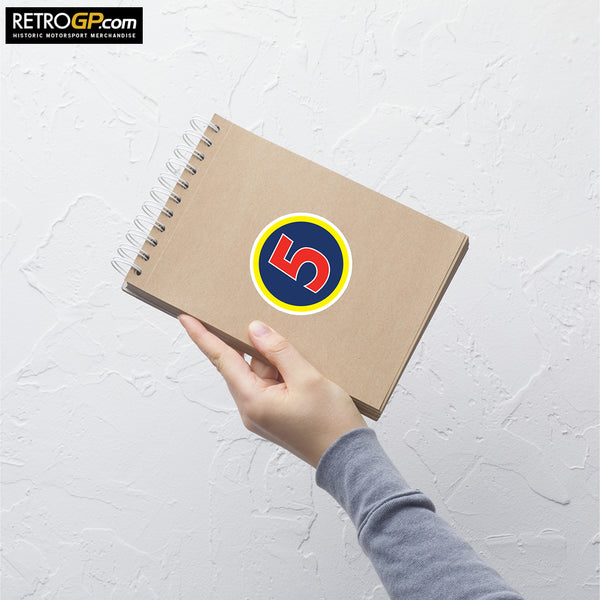 Mansell Red 5 Sticker – RetroGP