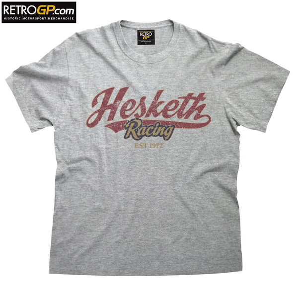 OFFICIAL Hesketh Racing Est 1972 Vintage Grey T Shirt