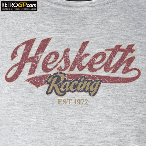 OFFICIAL Hesketh Racing Est 1972 Vintage Grey T Shirt