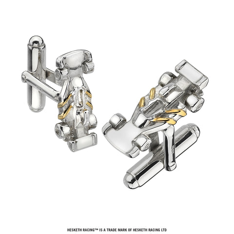 Hesketh 308 Formula 1 Car Sterling Silver Cufflinks by Alyssa Smith Jewellery