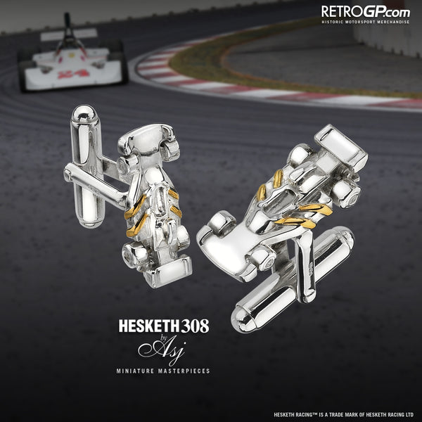 Hesketh Racing 308 Cufflinks by RetroGP.com and Alyssa Smith Jewellery