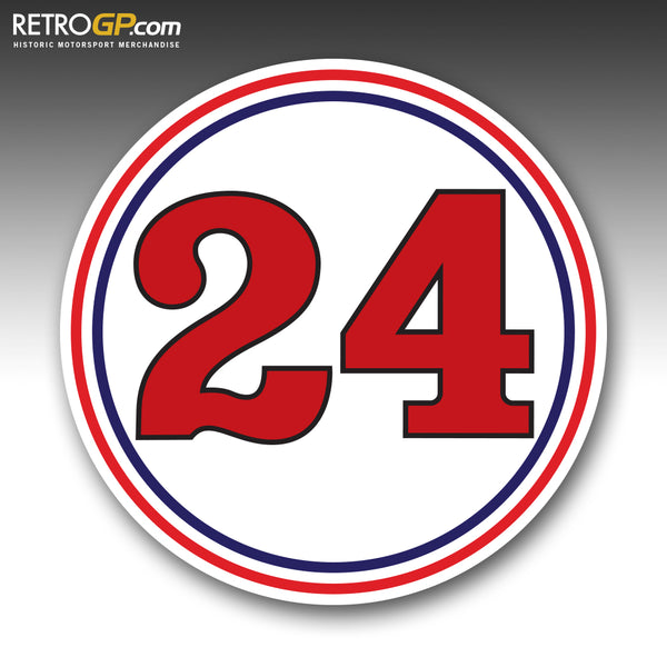 OFFCIAL Hesketh Racing 24 Pin Badge and Sticker