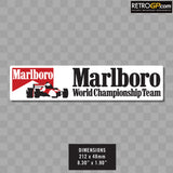 Marlboro F1 World Championship Team Stickers