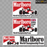 Marlboro F1 World Championship Team Stickers